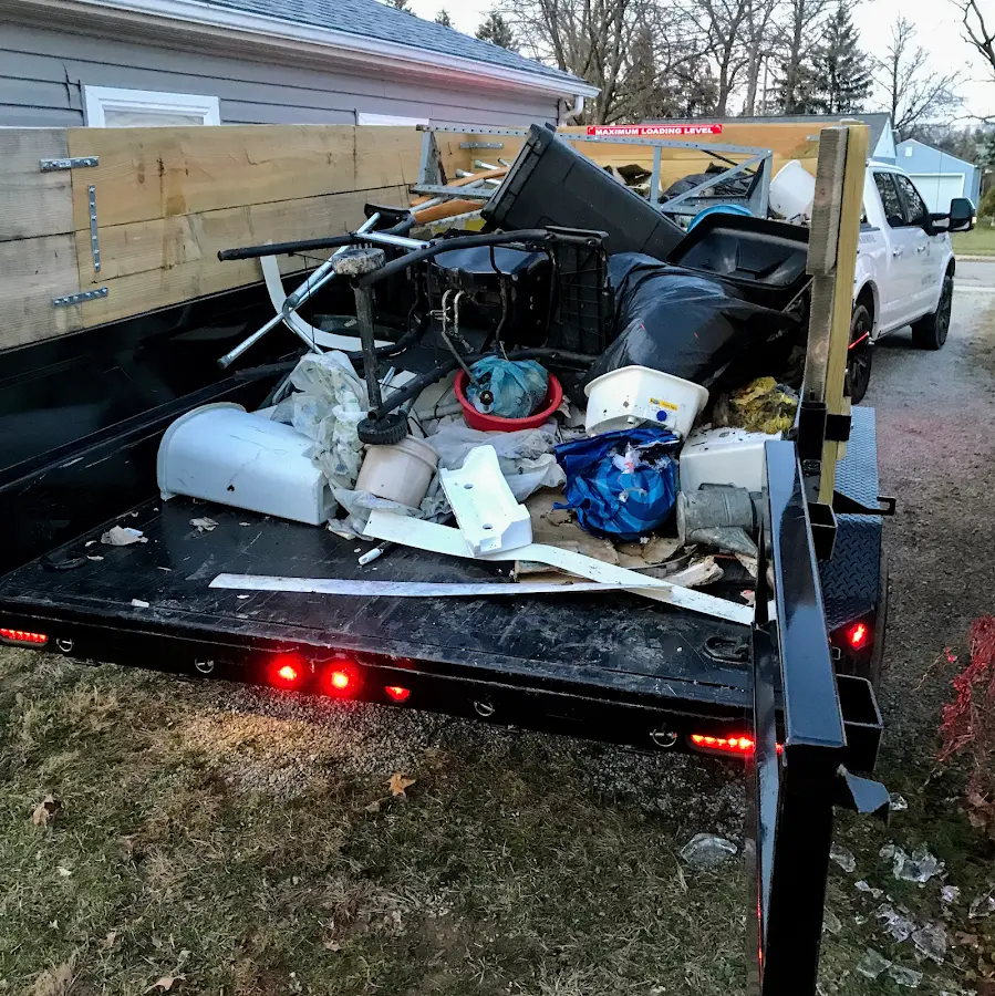 Roll-off dumpster delivered to a residential driveway in Sevierville